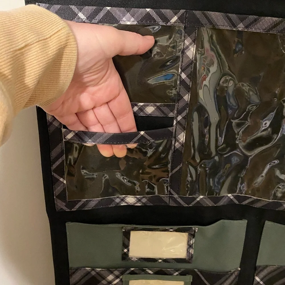 Thirtyone Bags Hanging Office Organizer with Plaid Design